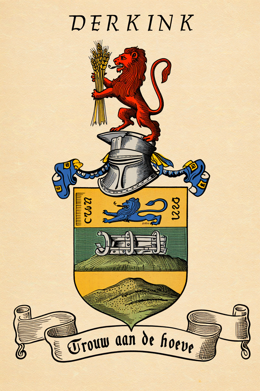 Familiewapen van de achternaam DERKINK (vergrendeld)