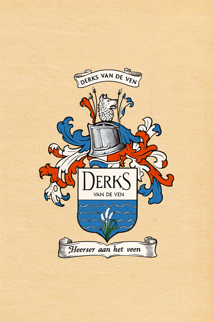 Familiewapen van de achternaam DERKS VAN DE VEN (vergrendeld)