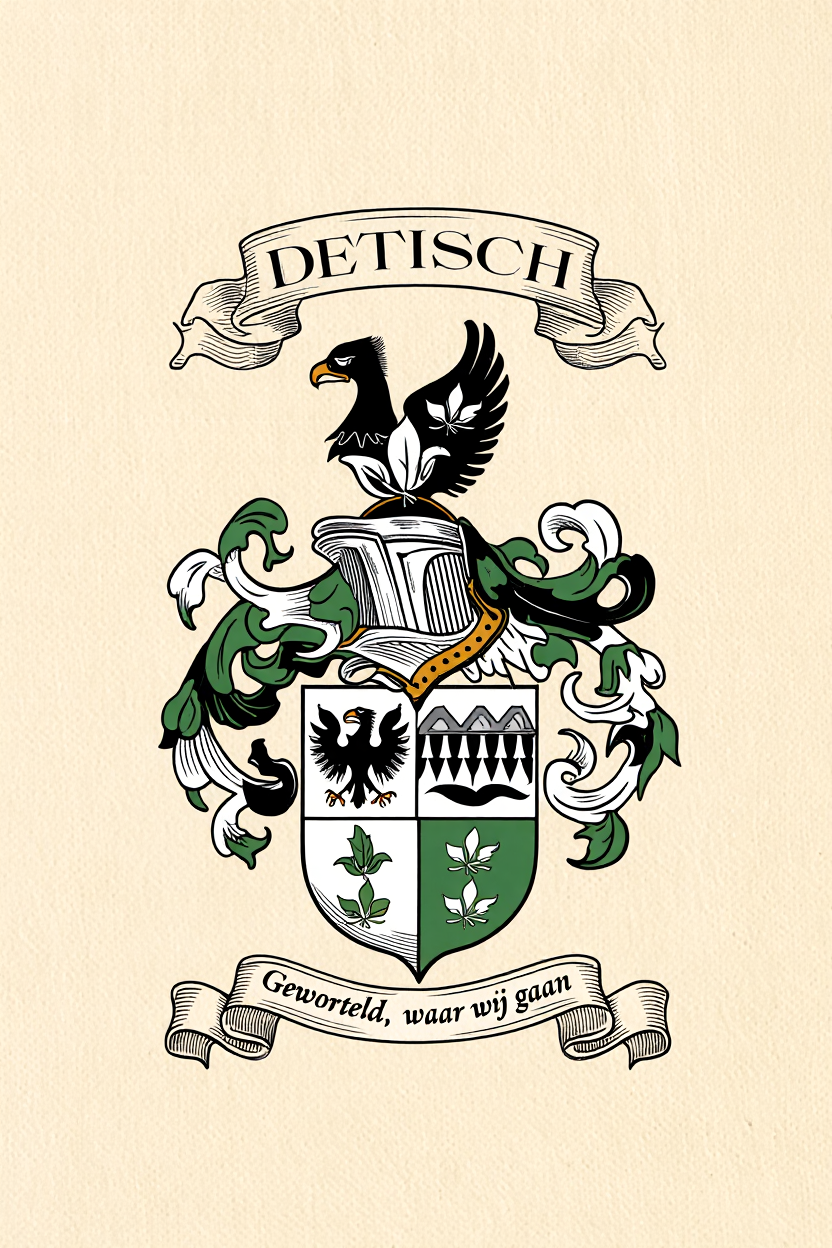 Familiewapen van de achternaam DETISCH (vergrendeld)