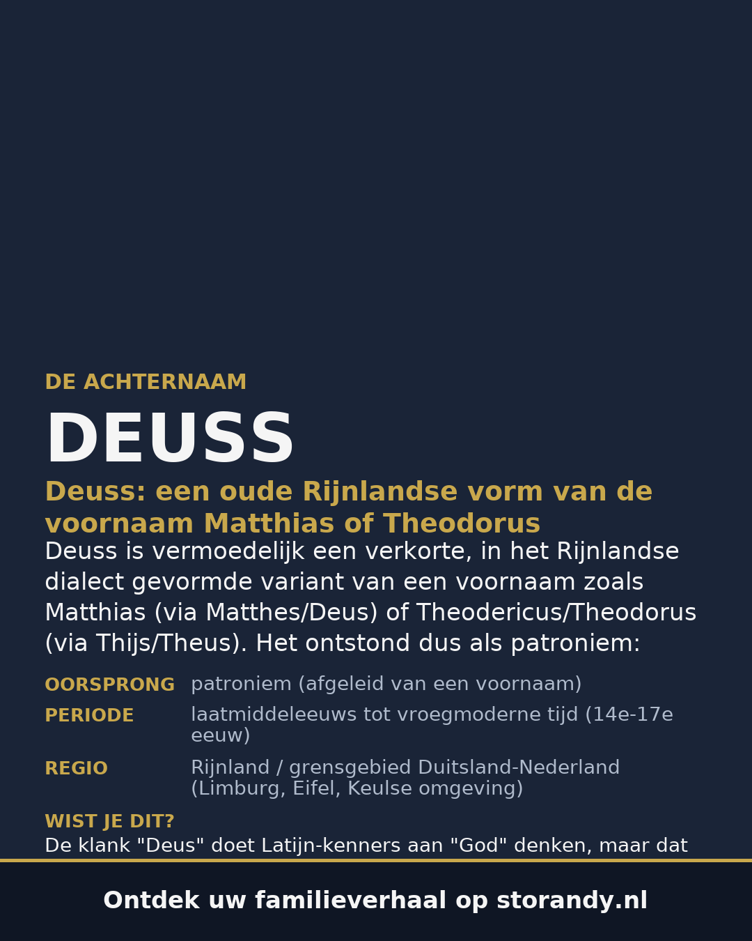 Familiewapen van de achternaam DEUSS