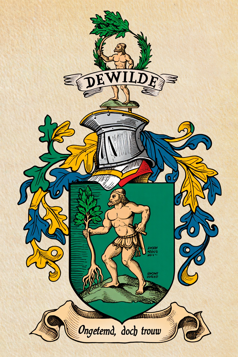 Familiewapen van de achternaam DEWILDE (vergrendeld)