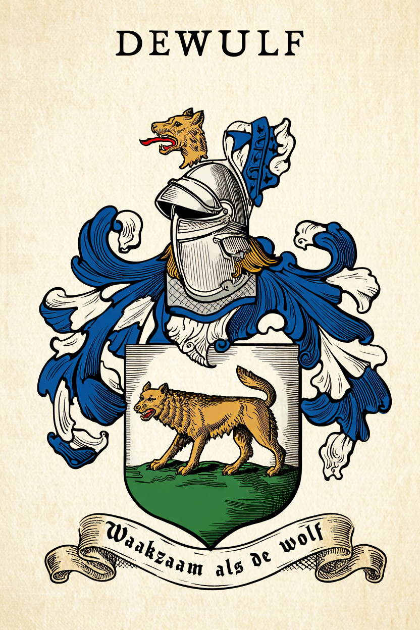 Familiewapen van de achternaam DEWULF