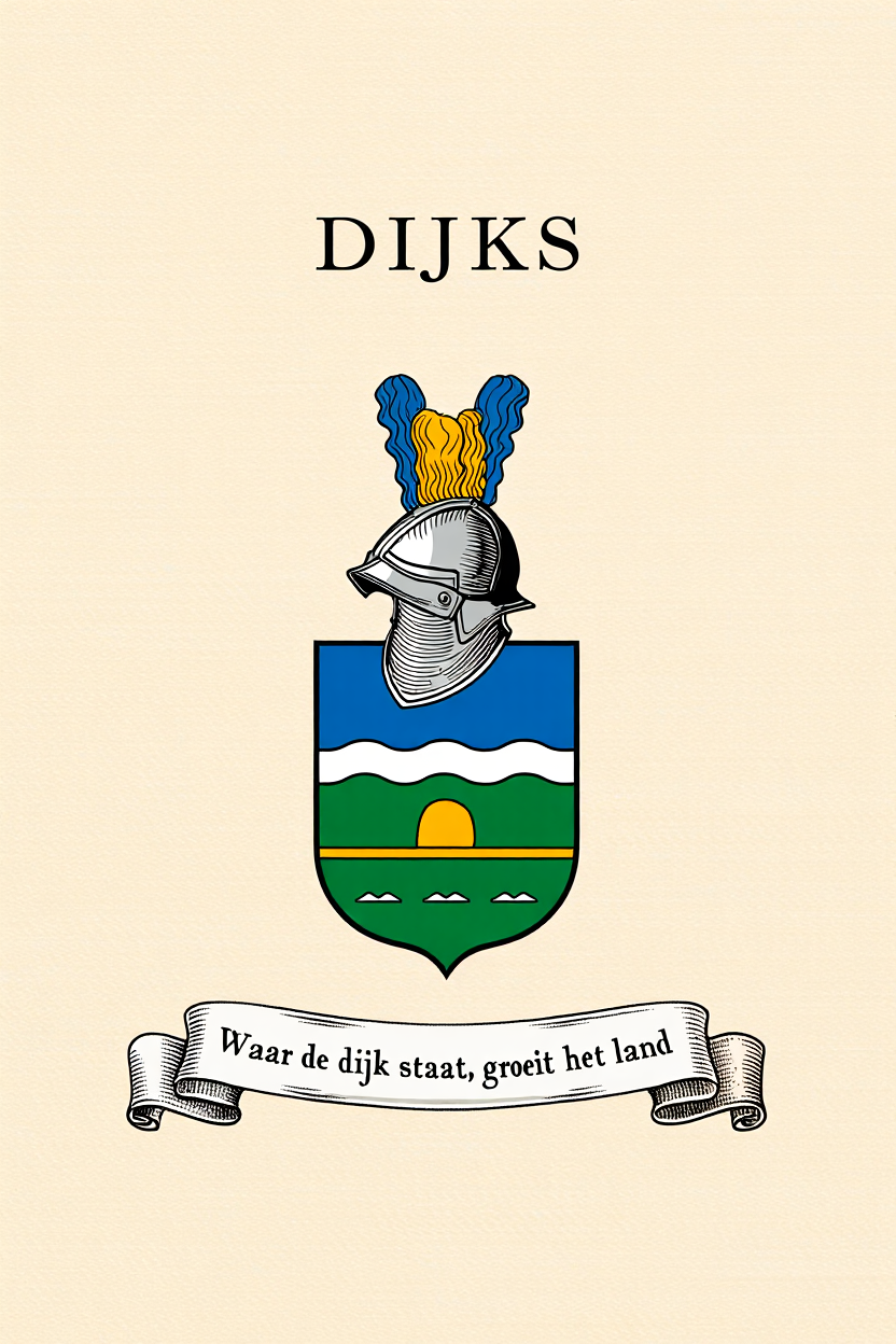Familiewapen van de achternaam DIJKS (vergrendeld)