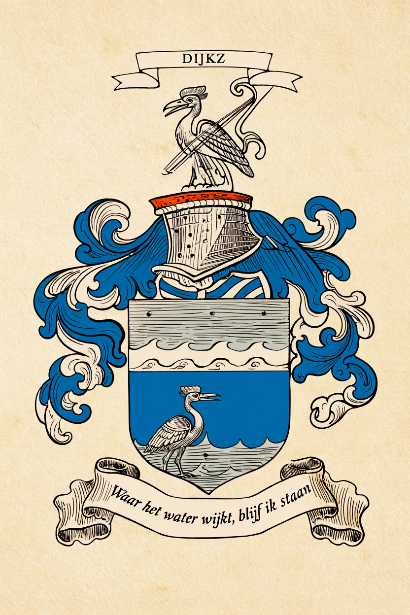 Familiewapen van de achternaam DIJKZ (vergrendeld)
