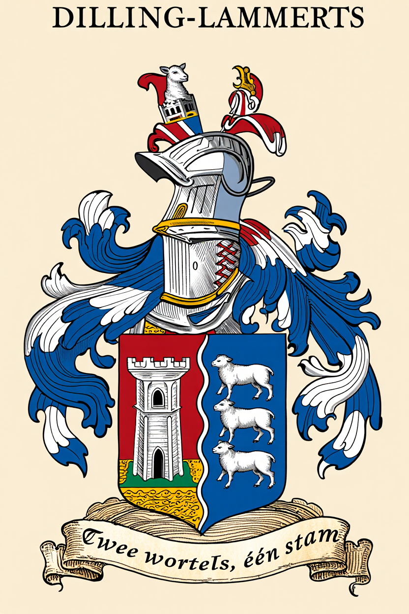 Familiewapen van de achternaam DILLING-LAMMERTS (vergrendeld)