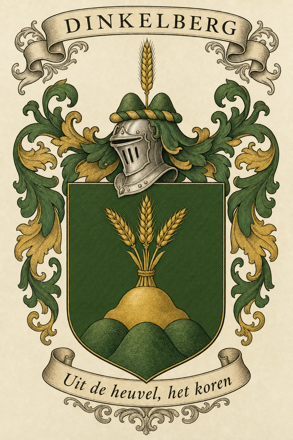 Familiewapen van de achternaam DINKELBERG (vergrendeld)