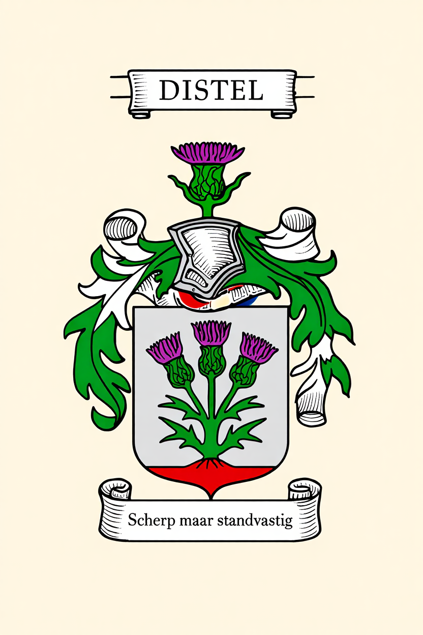 Familiewapen van de achternaam DISTEL (vergrendeld)
