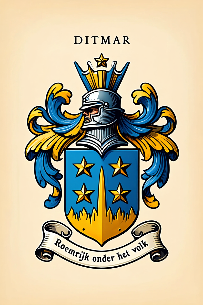 Familiewapen van de achternaam DITMAR (vergrendeld)
