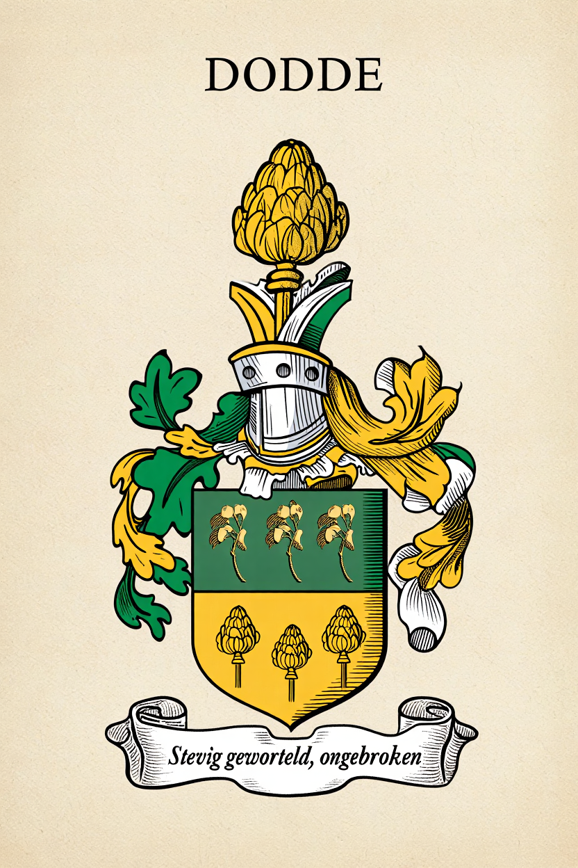 Familiewapen van de achternaam DODDE (vergrendeld)