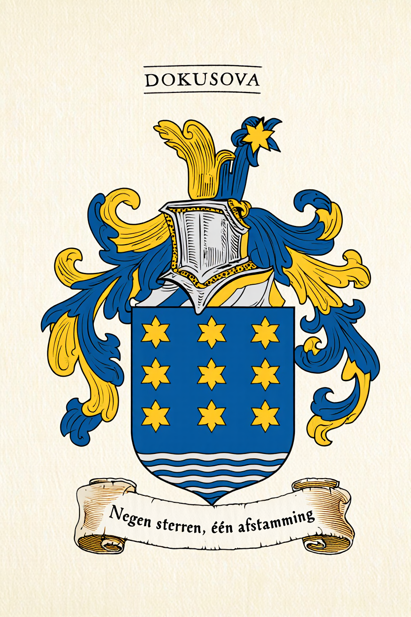 Familiewapen van de achternaam DOKUSOVA (vergrendeld)