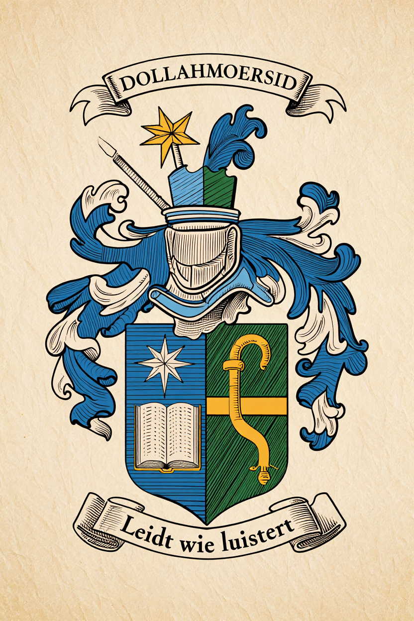 Familiewapen van de achternaam DOLLAHMOERSID (vergrendeld)