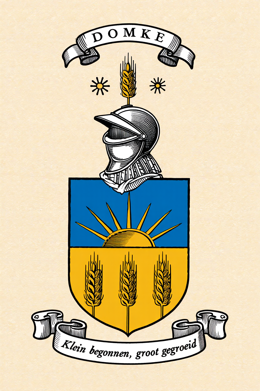 Familiewapen van de achternaam DOMKE (vergrendeld)