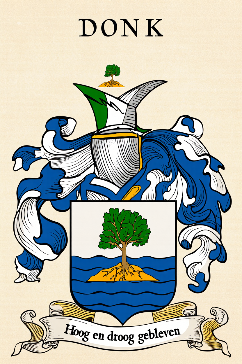Familiewapen van de achternaam DONK