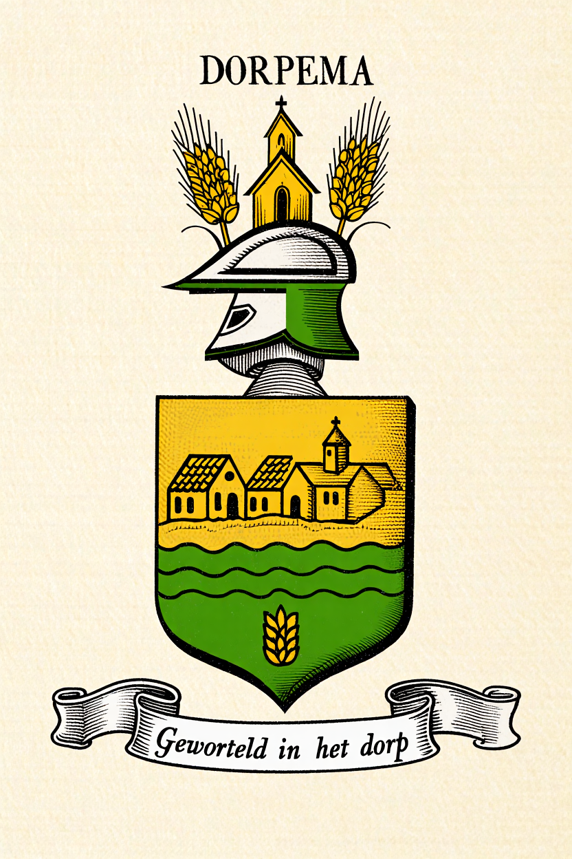 Familiewapen van de achternaam DORPEMA (vergrendeld)
