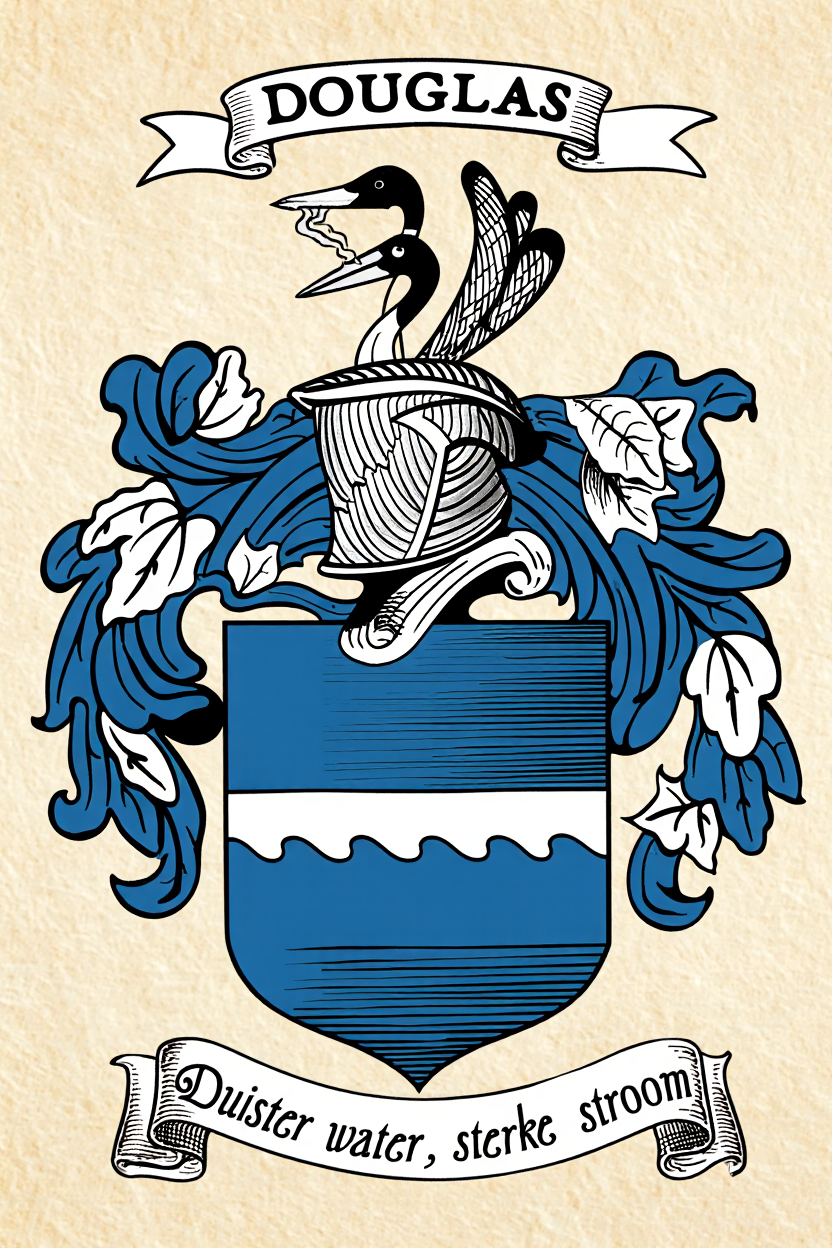 Familiewapen van de achternaam DOUGLAS (vergrendeld)