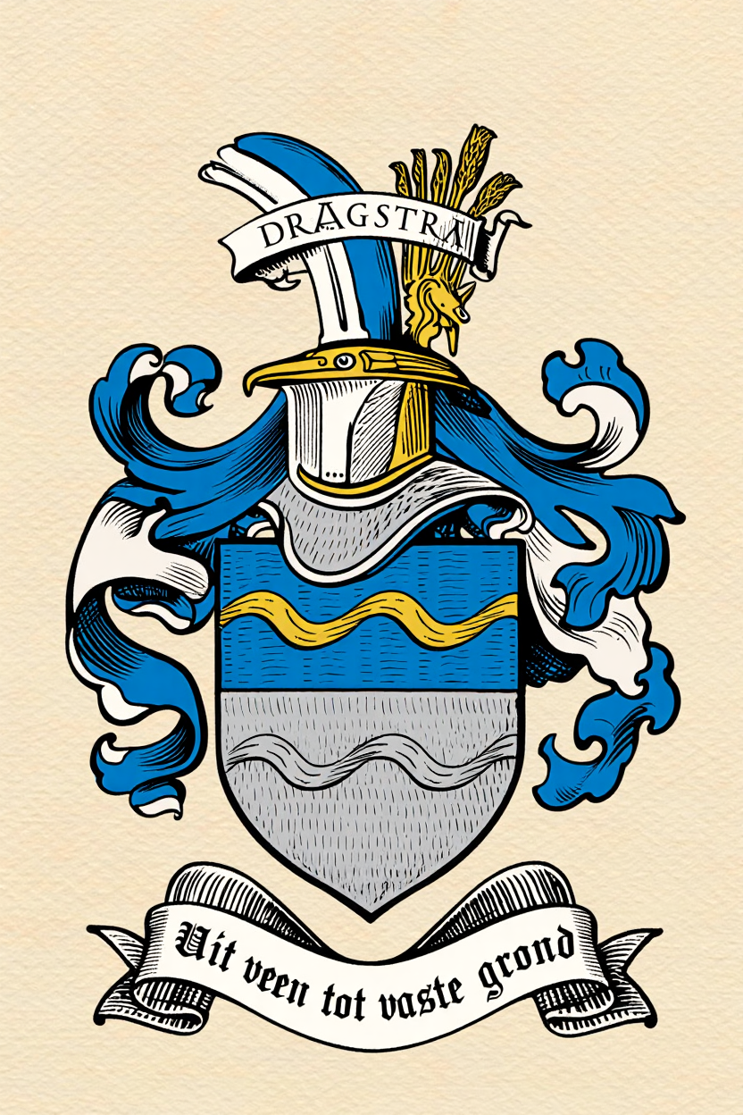 Familiewapen van de achternaam DRAGSTRA (vergrendeld)