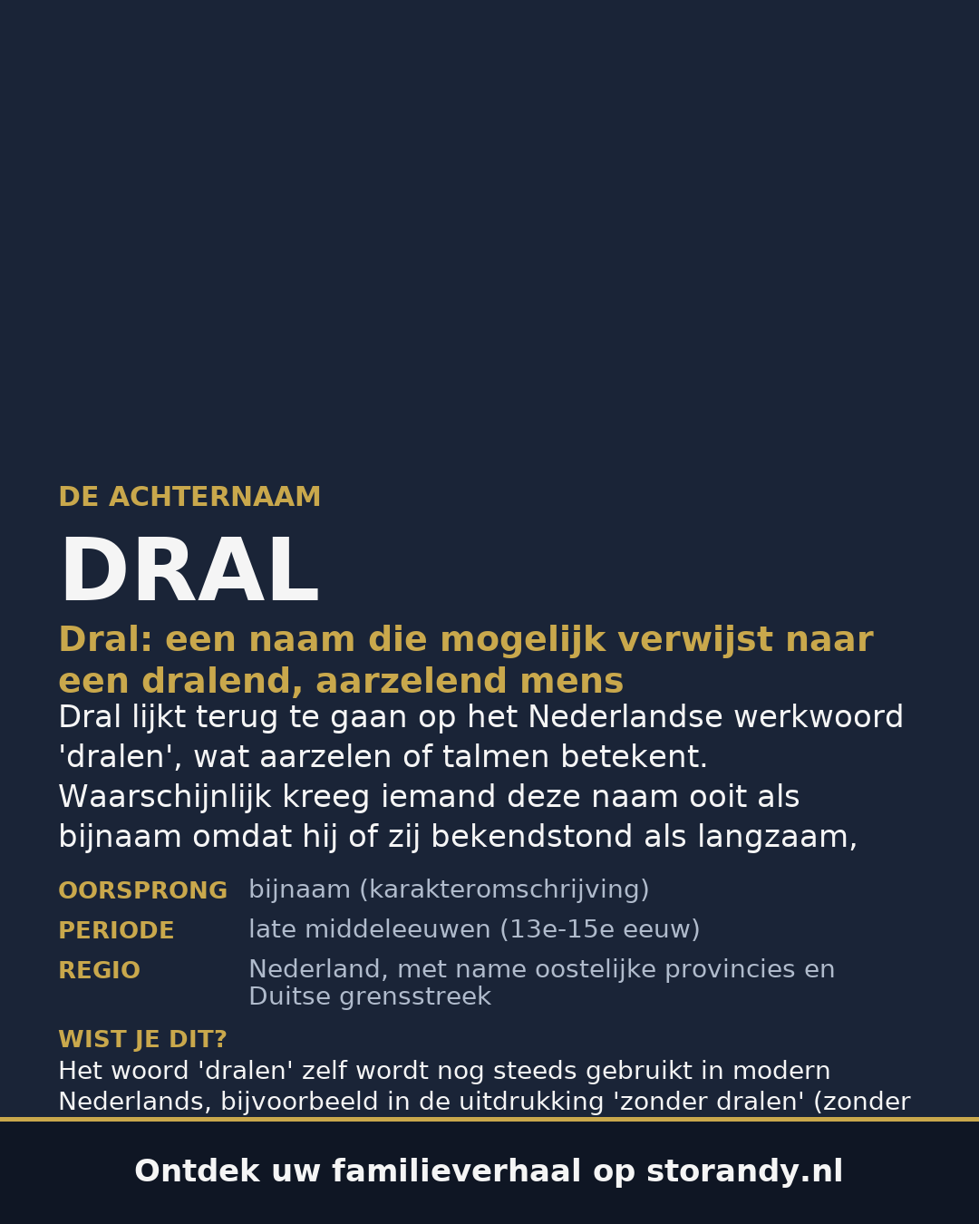 Familiewapen van de achternaam DRAL