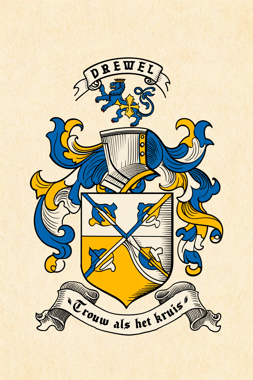 Familiewapen van de achternaam DREWEL (vergrendeld)