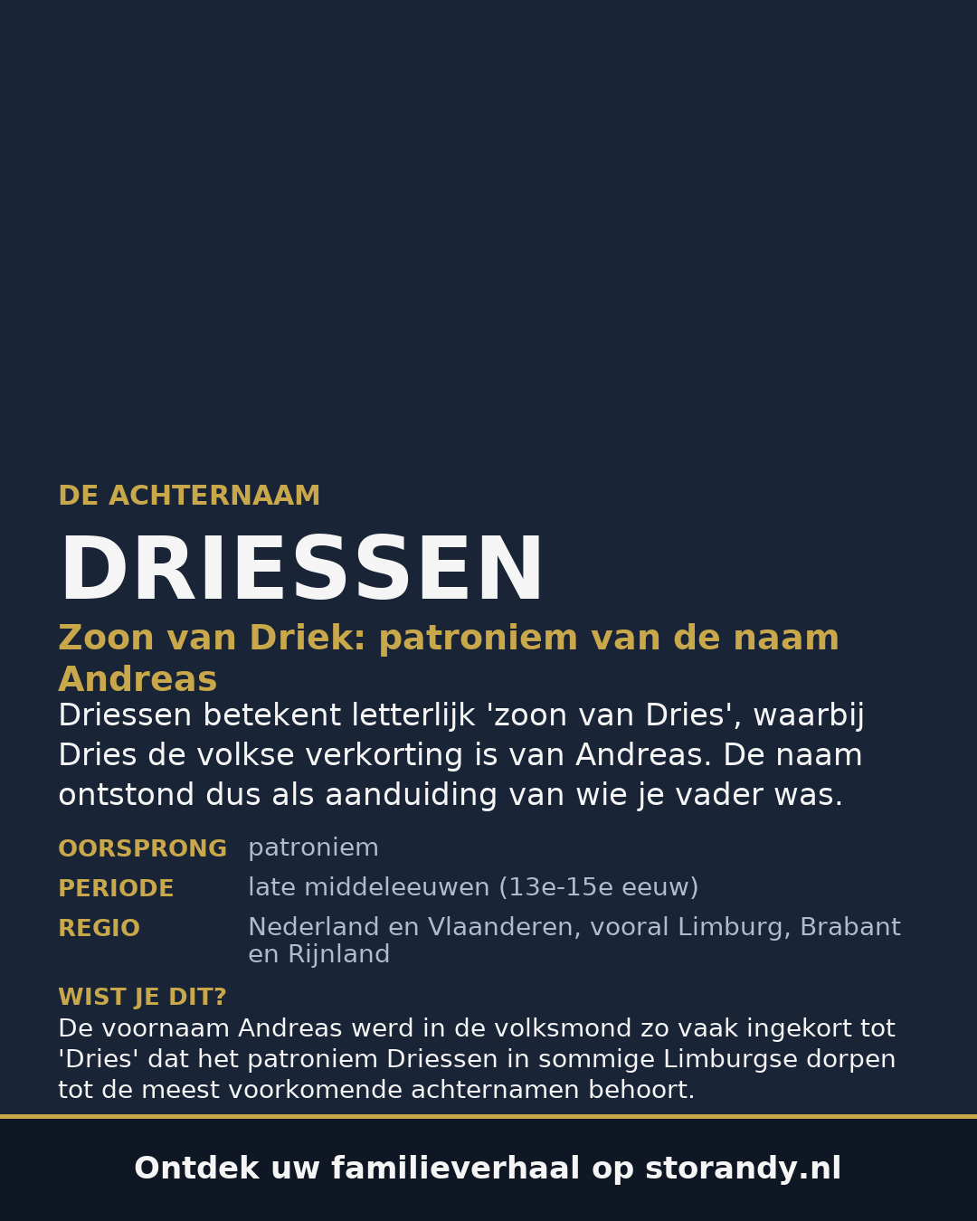 Familiewapen van de achternaam DRIESSEN