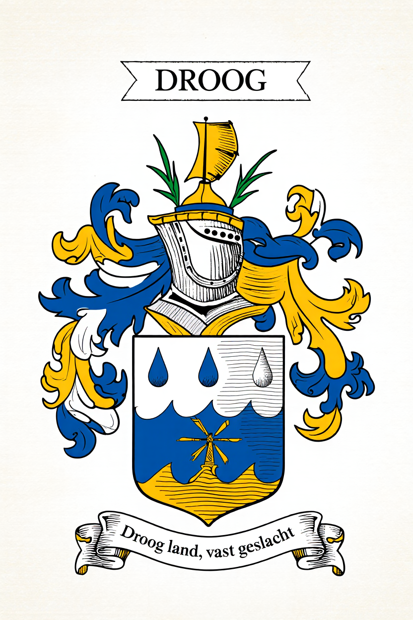 Familiewapen van de achternaam DROOG