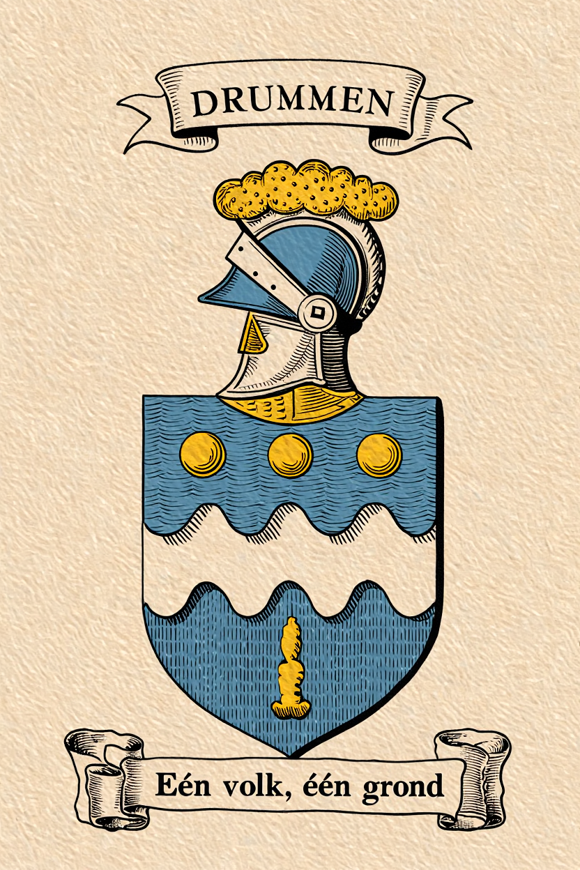 Familiewapen van de achternaam DRUMMEN (vergrendeld)