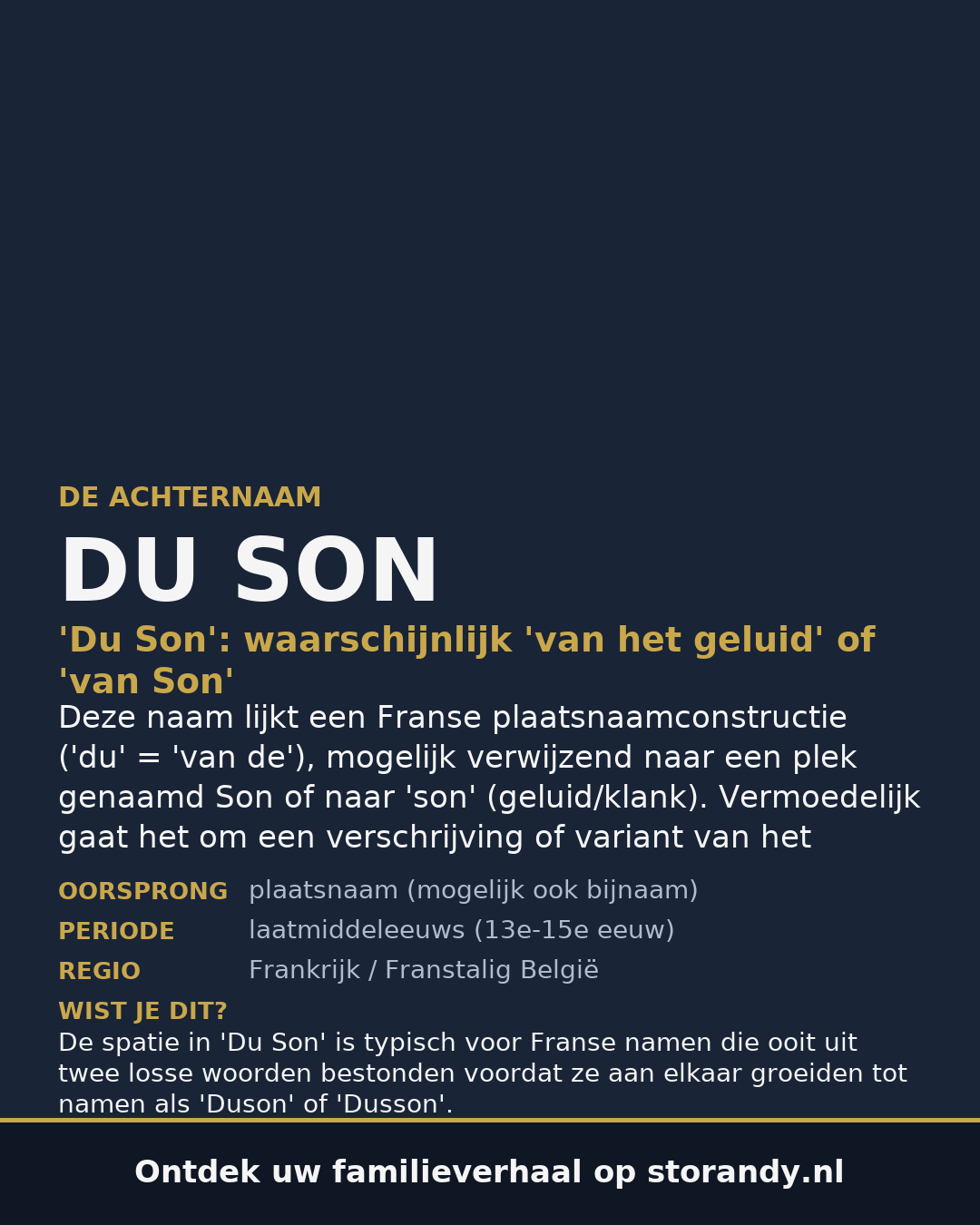 Familiewapen van de achternaam DU SON