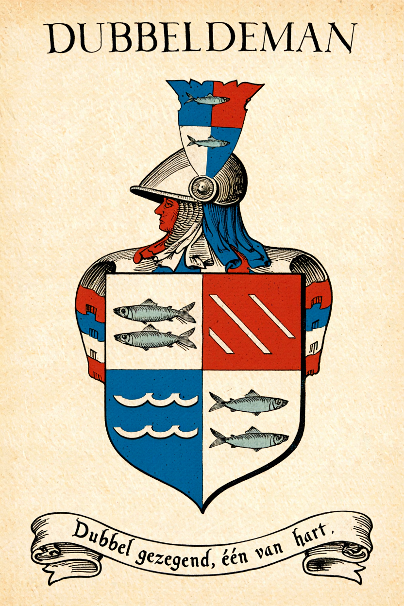 Familiewapen van de achternaam DUBBELDEMAN (vergrendeld)