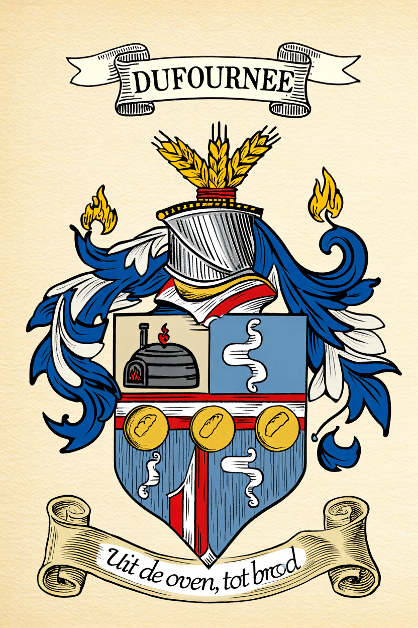 Familiewapen van de achternaam DUFOURNEE (vergrendeld)