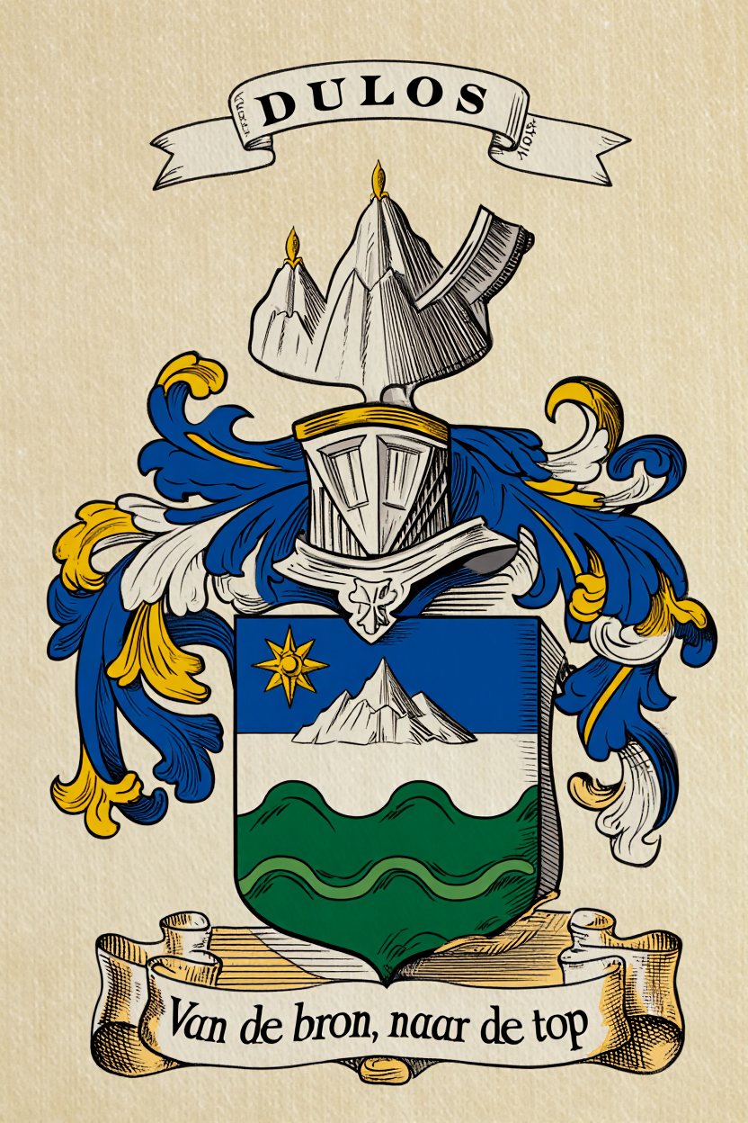 Familiewapen van de achternaam DULOS (vergrendeld)