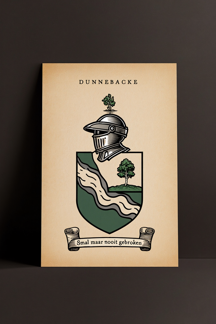 Familiewapen van de achternaam DUNNEBACKE (vergrendeld)