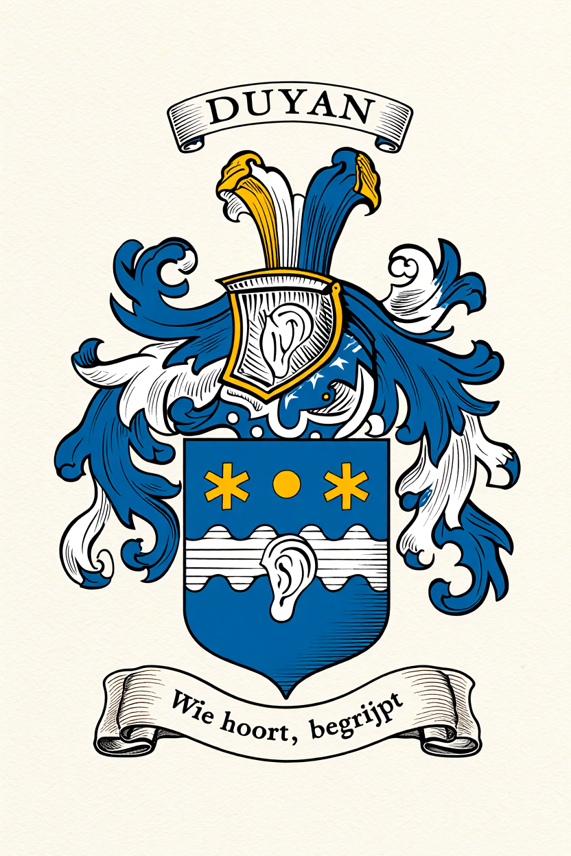 Familiewapen van de achternaam DUYAN (vergrendeld)