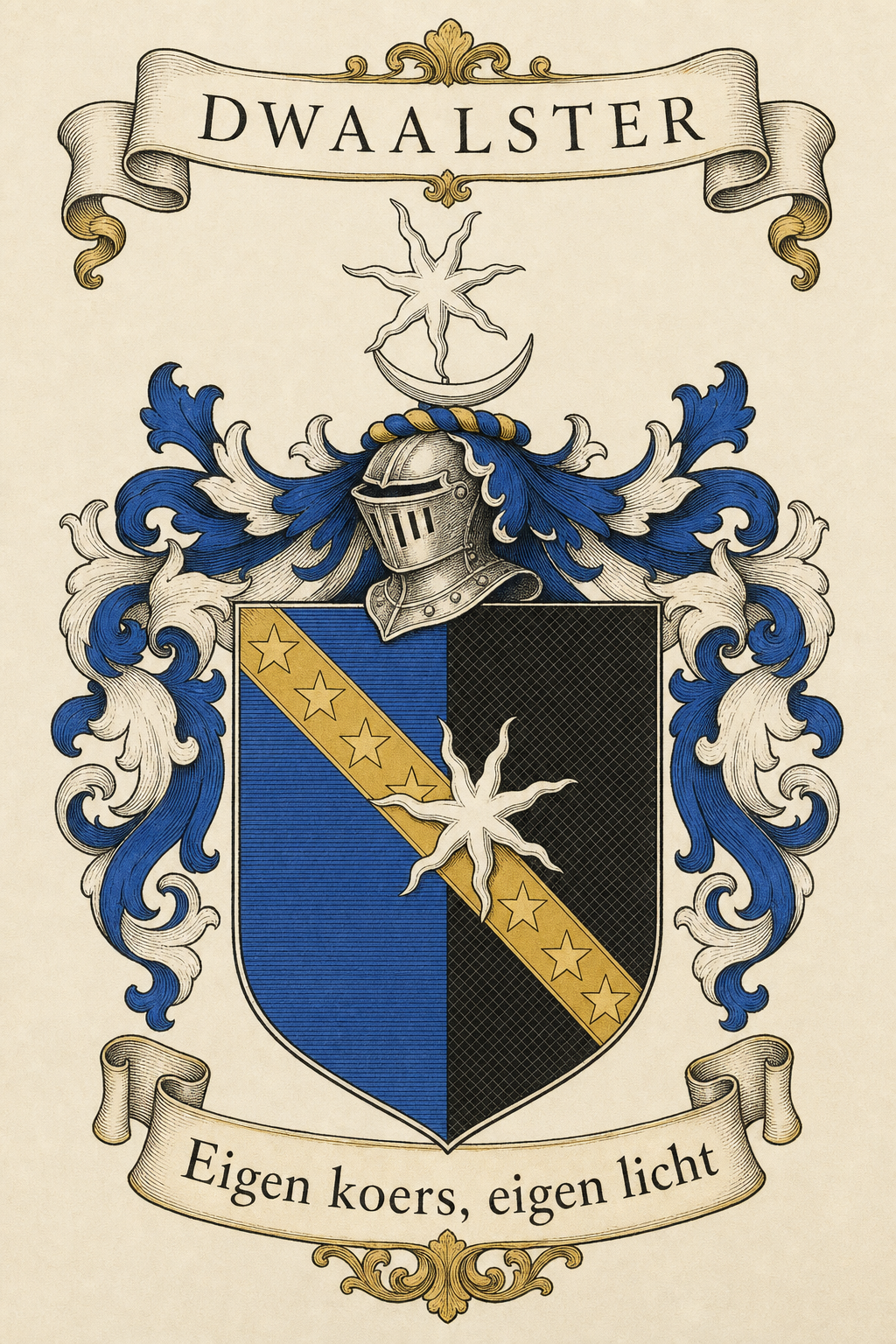Familiewapen van de achternaam DWAALSTER (vergrendeld)