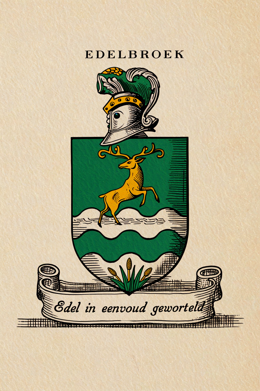 Familiewapen van de achternaam EDELBROEK (vergrendeld)