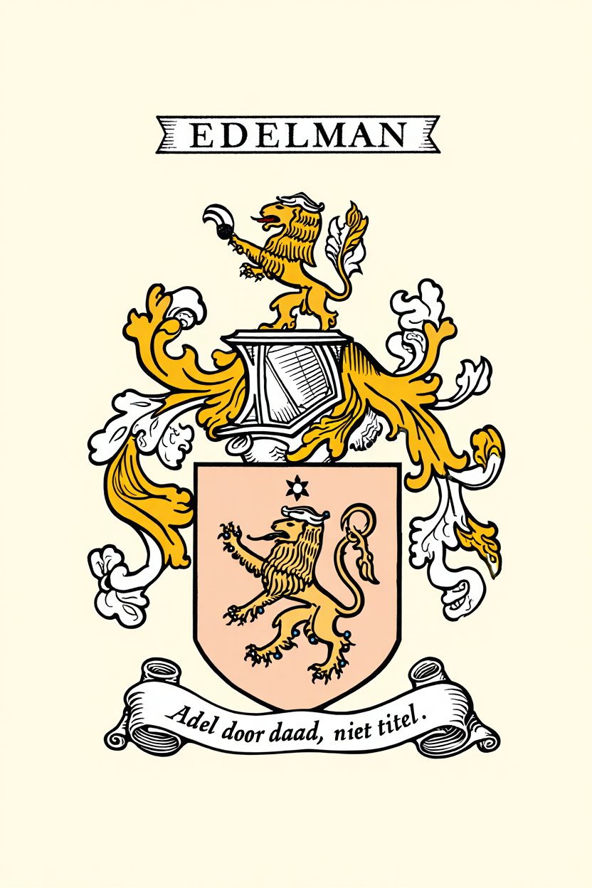 Familiewapen van de achternaam EDELMAN (vergrendeld)