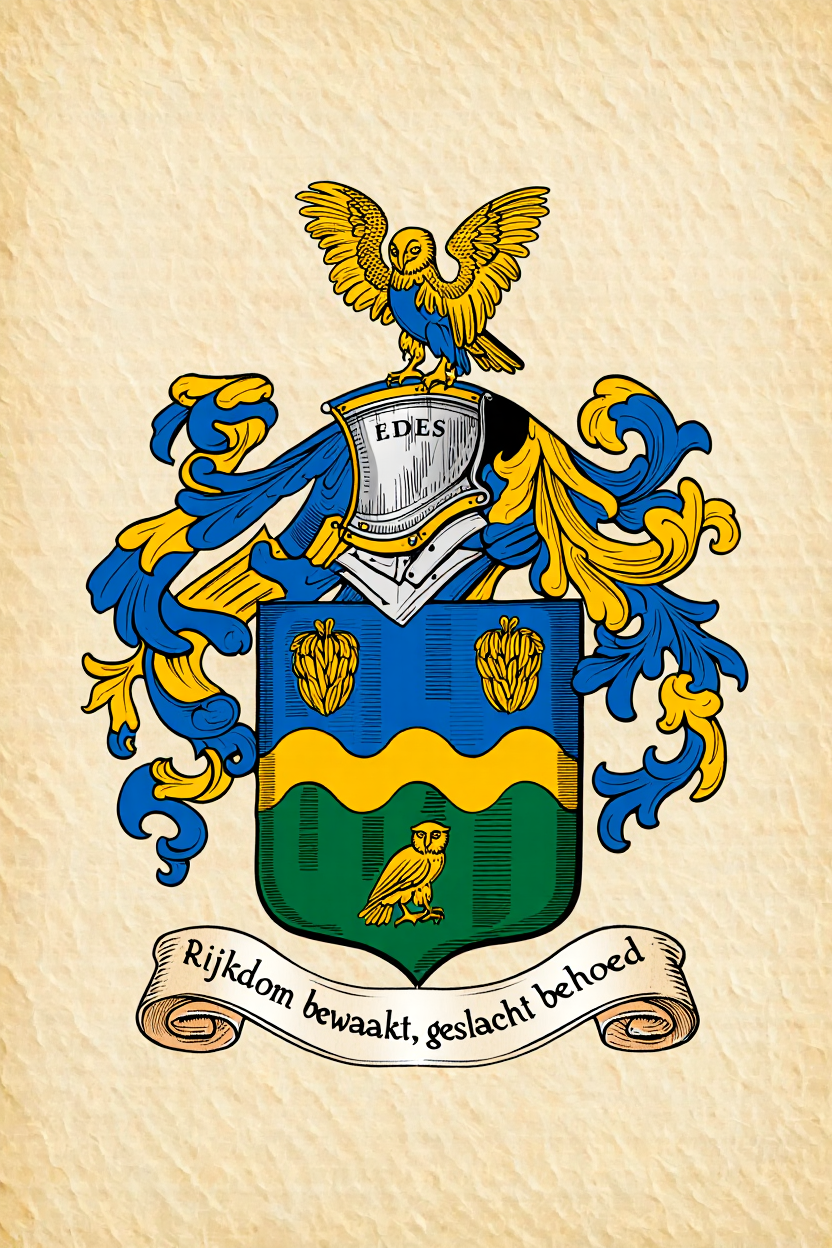 Familiewapen van de achternaam EDES (vergrendeld)