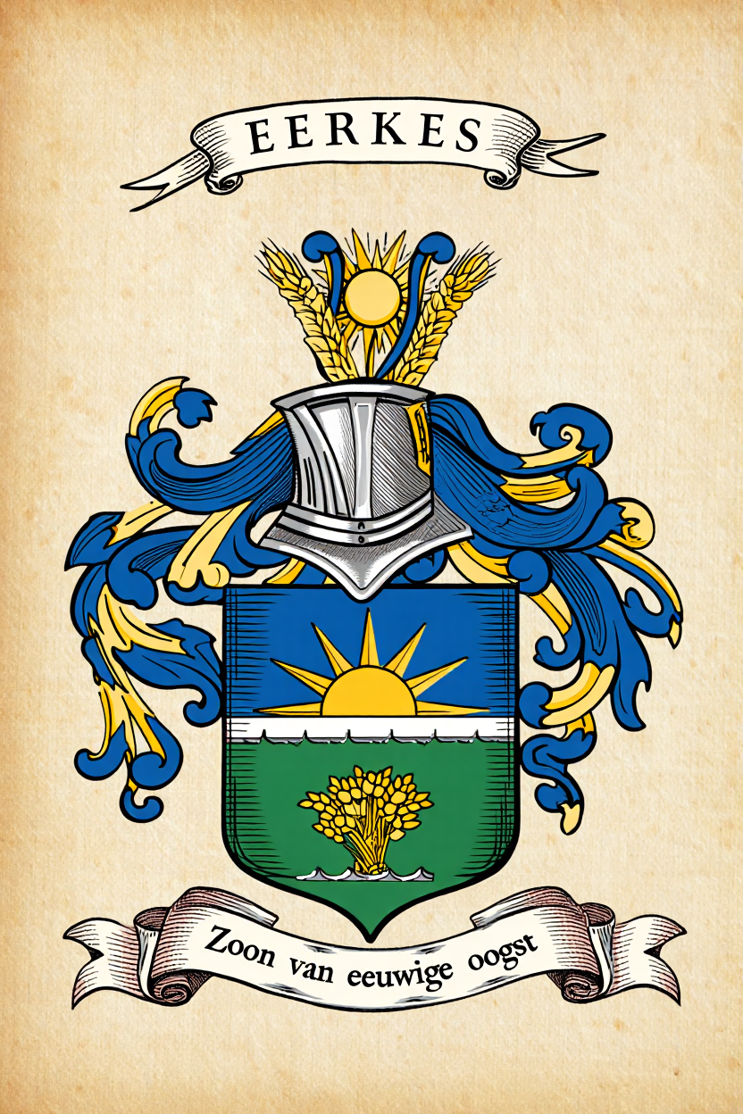 Familiewapen van de achternaam EERKES (vergrendeld)