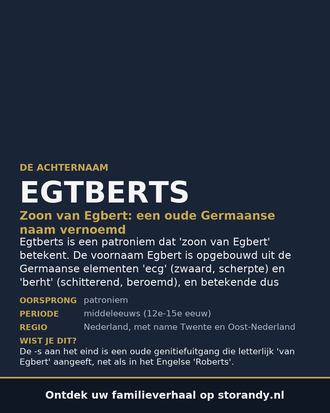 Familiewapen van de achternaam EGTBERTS