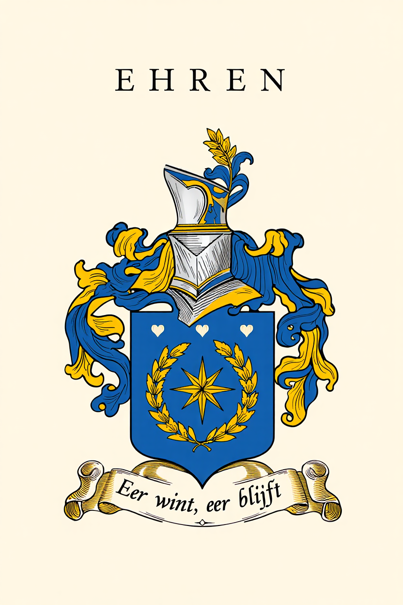 Familiewapen van de achternaam EHREN (vergrendeld)