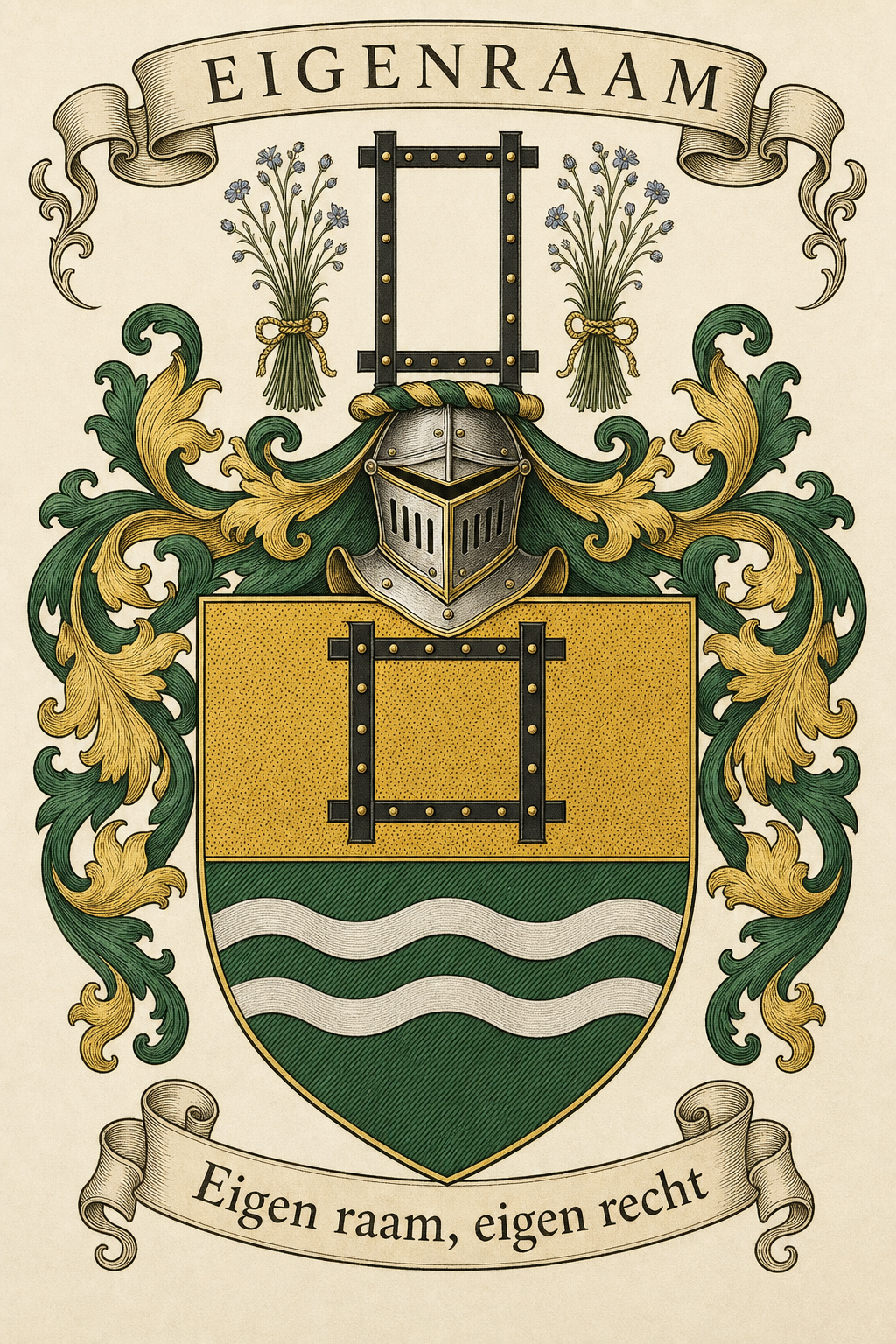 Familiewapen van de achternaam EIGENRAAM (vergrendeld)