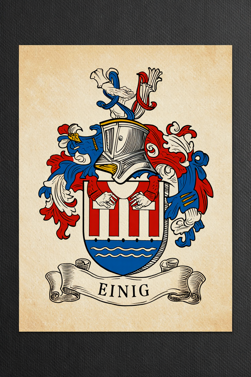 Familiewapen van de achternaam EINIG