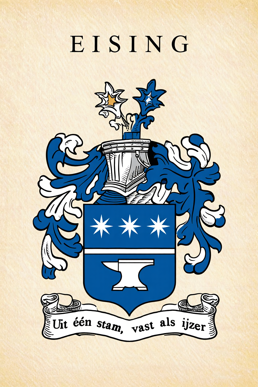 Familiewapen van de achternaam EISING (vergrendeld)