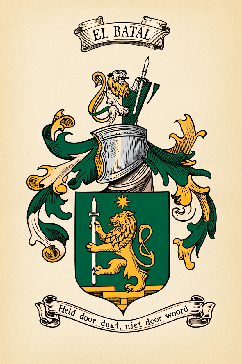 Familiewapen van de achternaam EL BATAL (vergrendeld)
