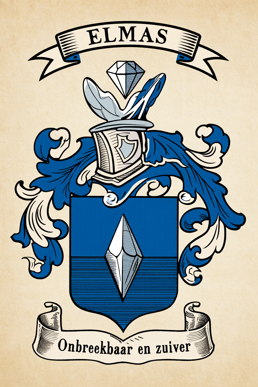 Familiewapen van de achternaam ELMAS (vergrendeld)