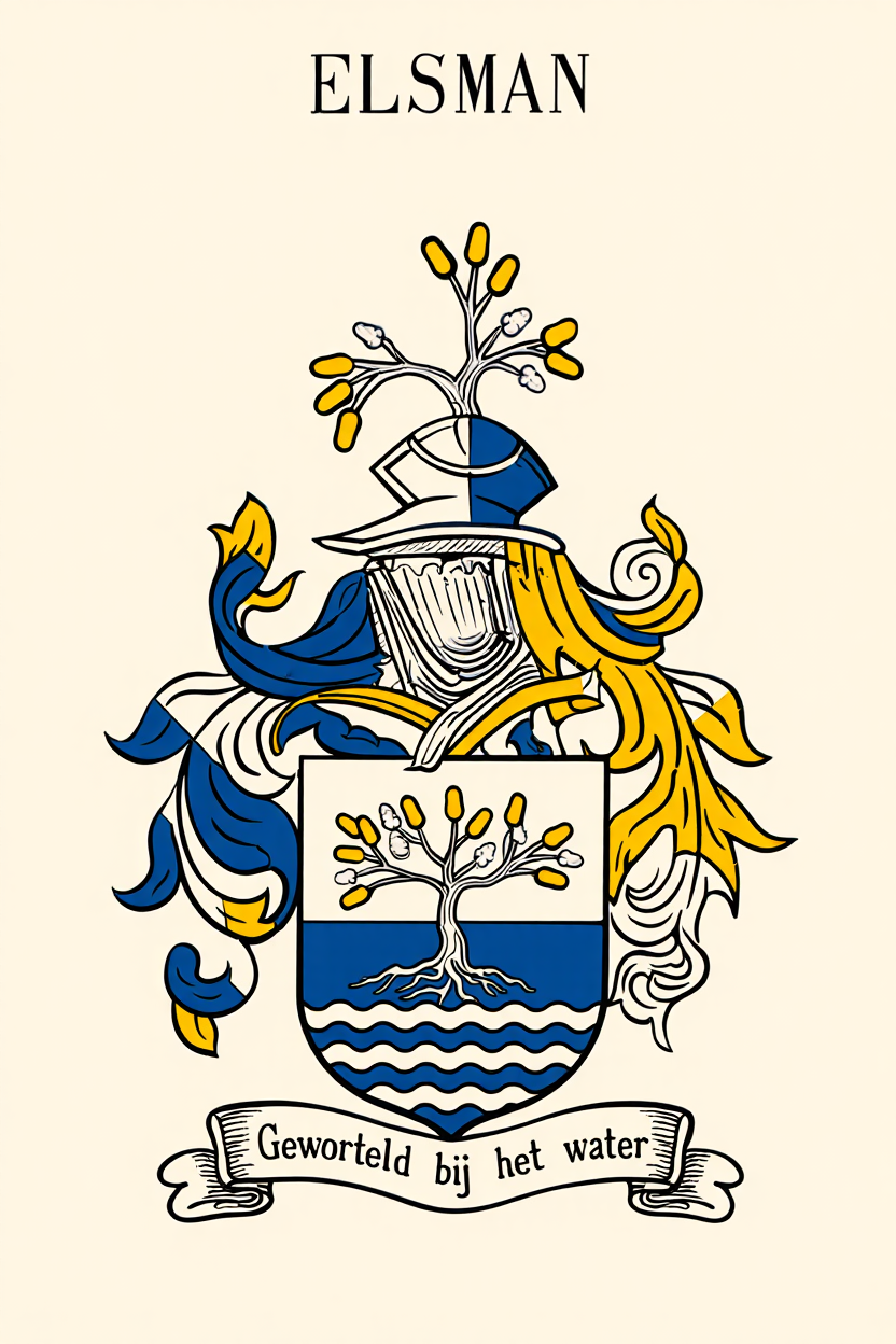 Familiewapen van de achternaam ELSMAN (vergrendeld)