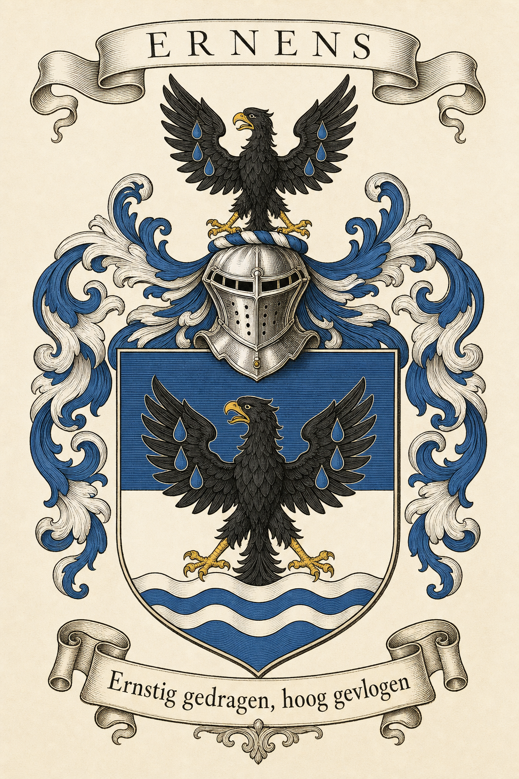Familiewapen van de achternaam ERNENS (vergrendeld)