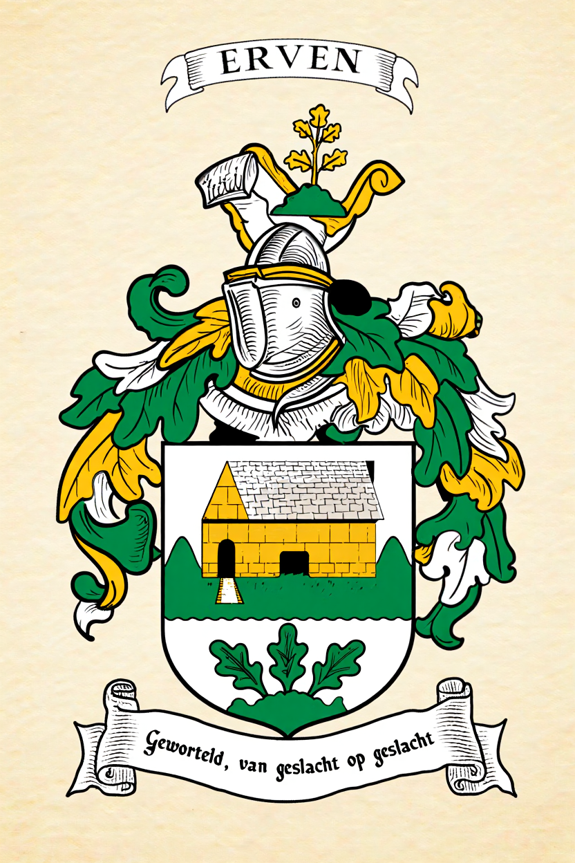 Familiewapen van de achternaam ERVEN (vergrendeld)