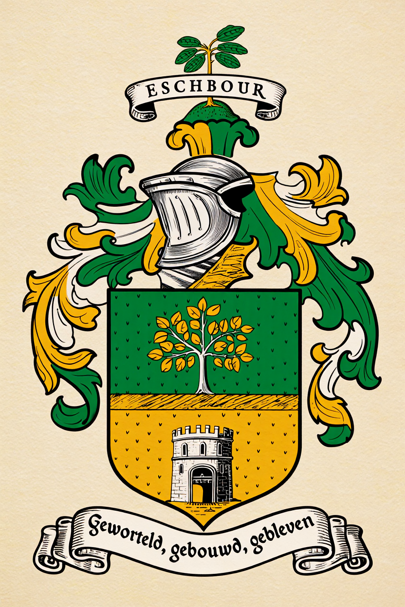 Familiewapen van de achternaam ESCHBOUR (vergrendeld)