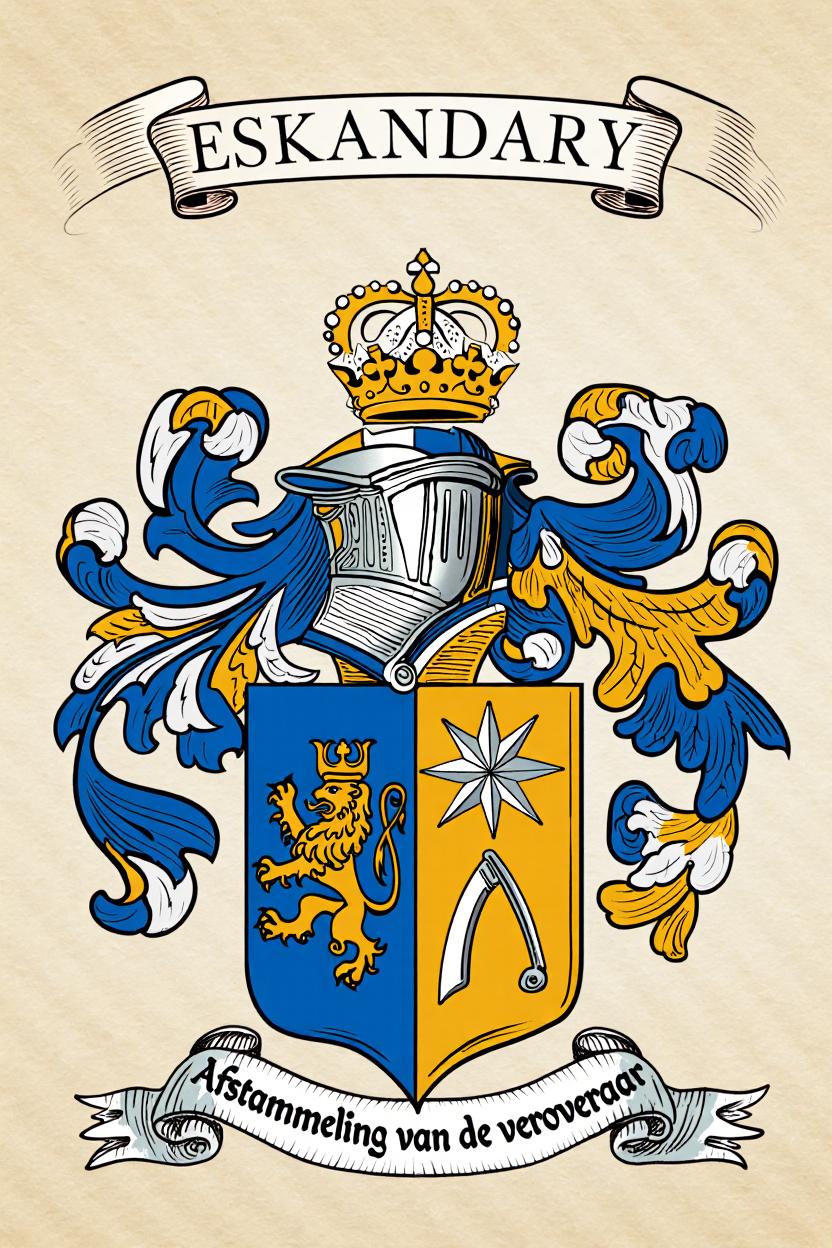 Familiewapen van de achternaam ESKANDARY (vergrendeld)