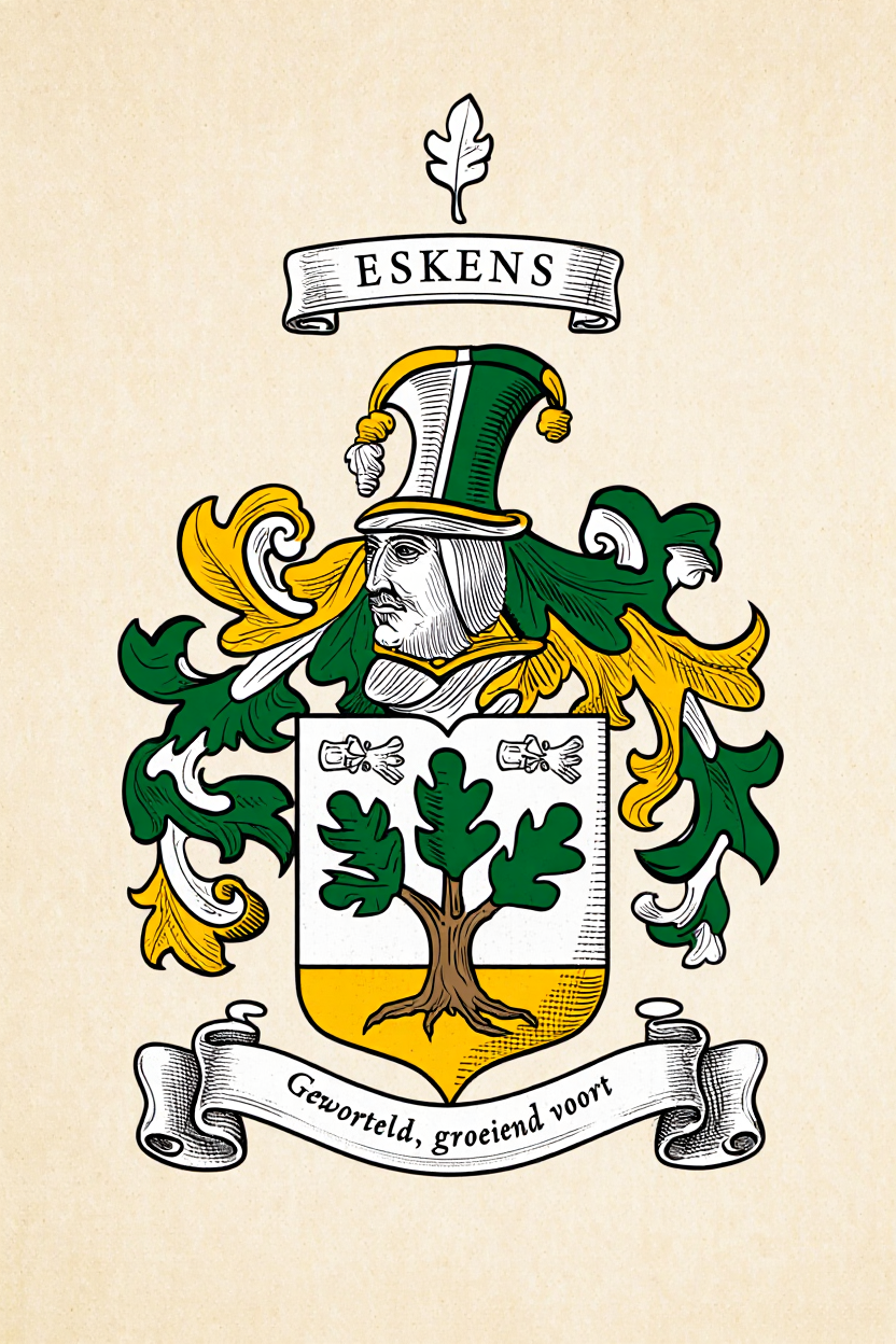 Familiewapen van de achternaam ESKENS (vergrendeld)