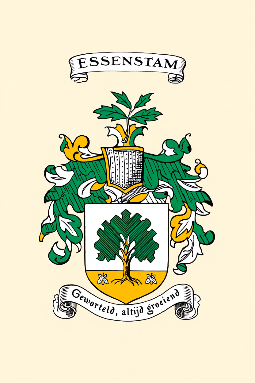 Familiewapen van de achternaam ESSENSTAM (vergrendeld)